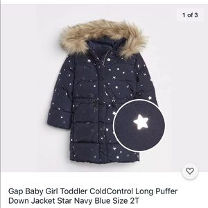 Gap baby girl down puffer 2T